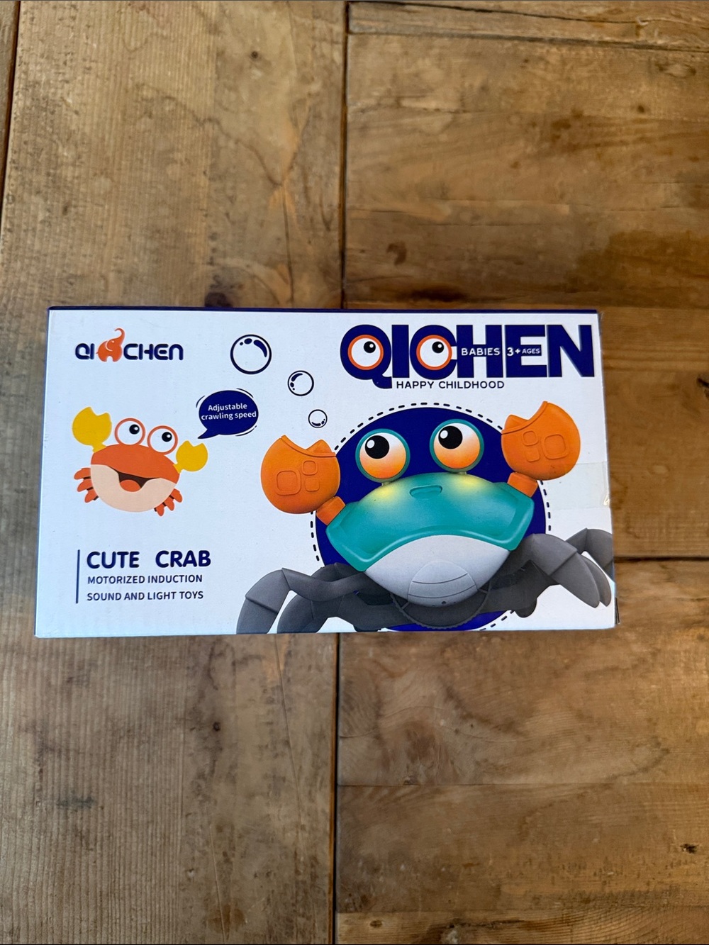 Cute Crab Motorized Bath Toy — Blue & Orange